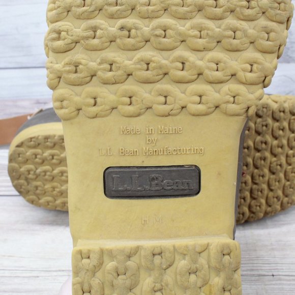 LL BEAN Brown Ankle 6-Inch Unlined Lace Up Leather Duck Boots Size 10 M - Picture 8 of 10